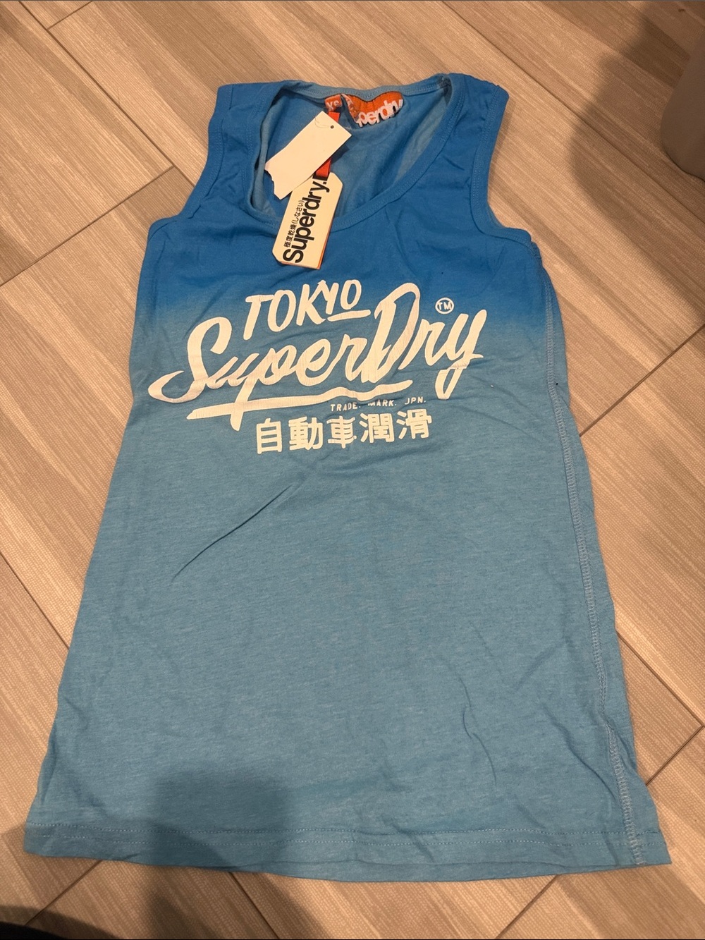 Women’s Tokyo Superdry Blue Ombre Logo Tank